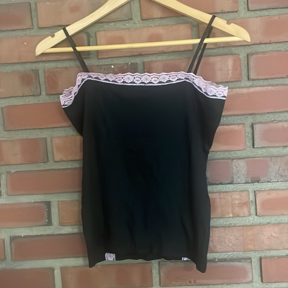 Do Not disturb tank new with tags medium corset Laceup front Black pink - Picture 7 of 7